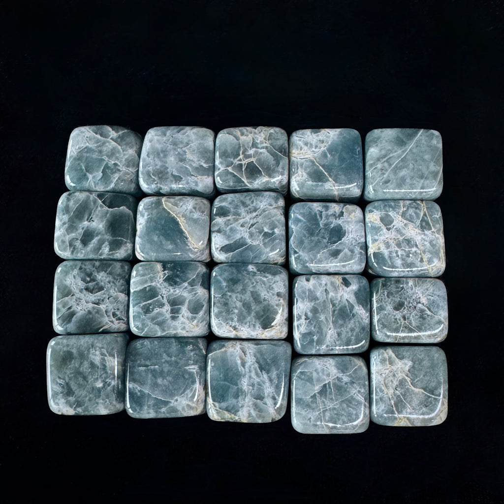 Natural Guatemalan Blue Jadeite Polished Cube