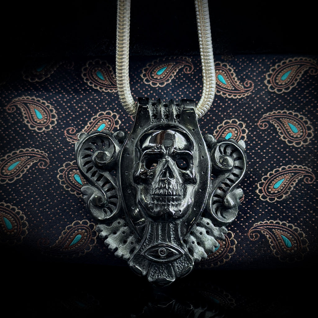 Guardian of Shadows - Hand Carved Black Jadeite Talisman