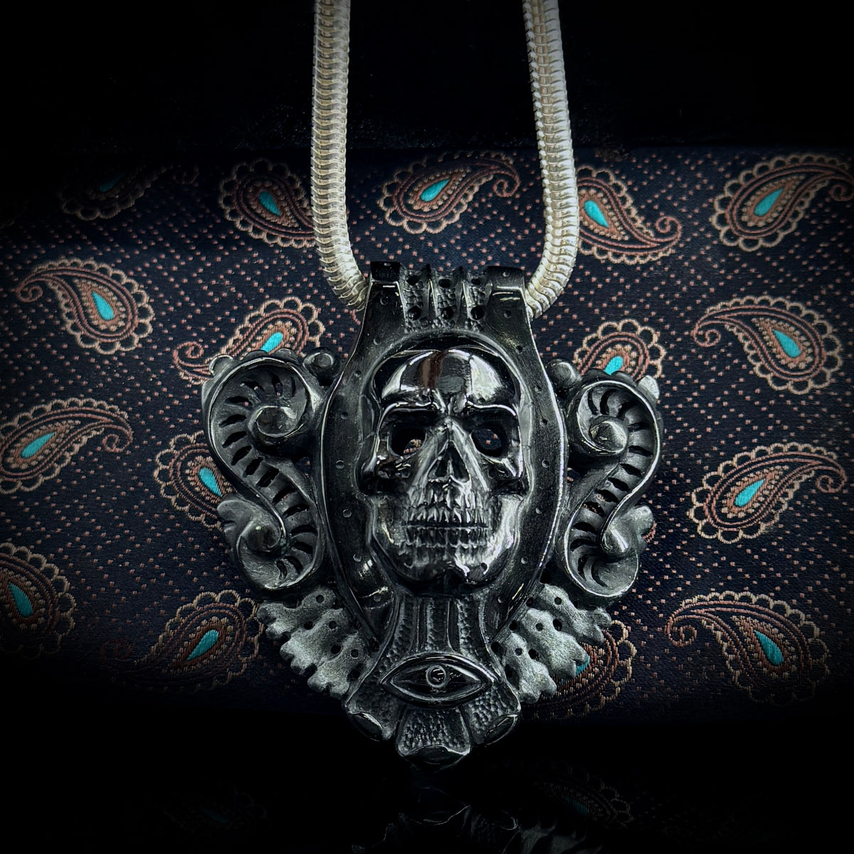 Guardian of Shadows - Hand Carved Black Jadeite Talisman
