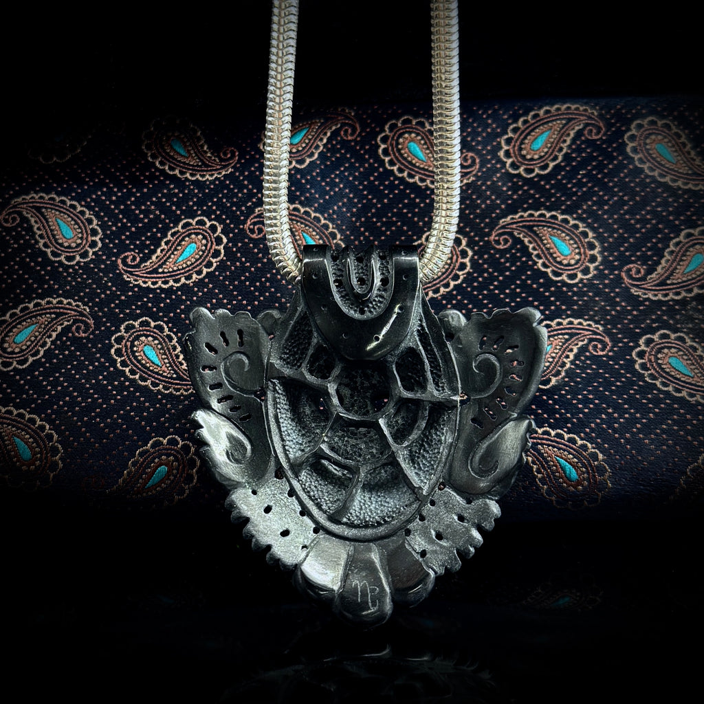 Guardian of Shadows - Hand Carved Black Jadeite Talisman
