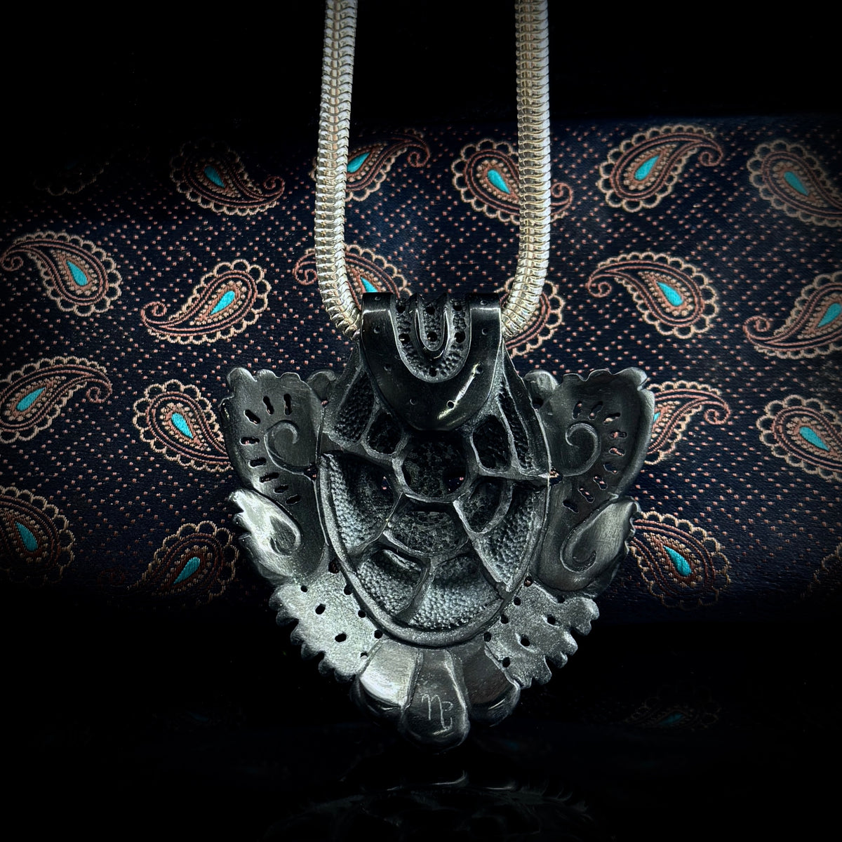 Guardian of Shadows - Hand Carved Black Jadeite Talisman