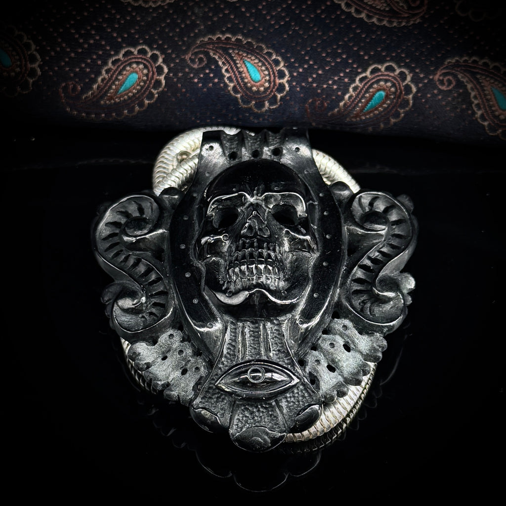 Guardian of Shadows - Hand Carved Black Jadeite Talisman