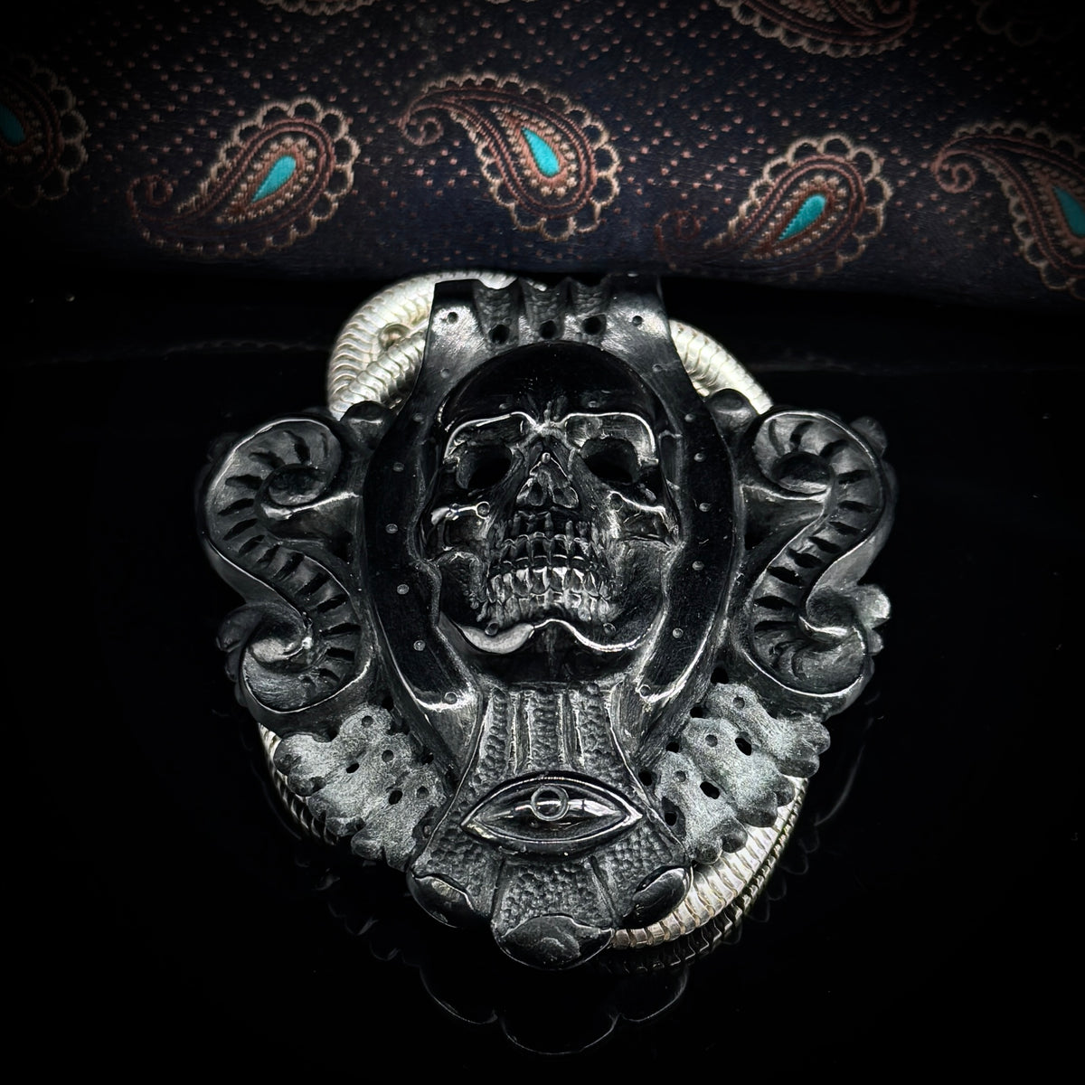 Guardian of Shadows - Hand Carved Black Jadeite Talisman
